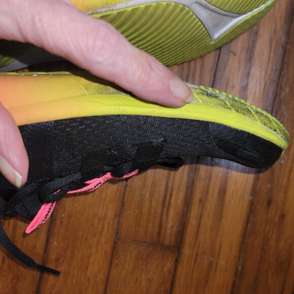 Under Armour Women's Sz 9.5 Micro G Foam Pink/Black/Neon Lace Up Running Shoes - Picture 6 of 9